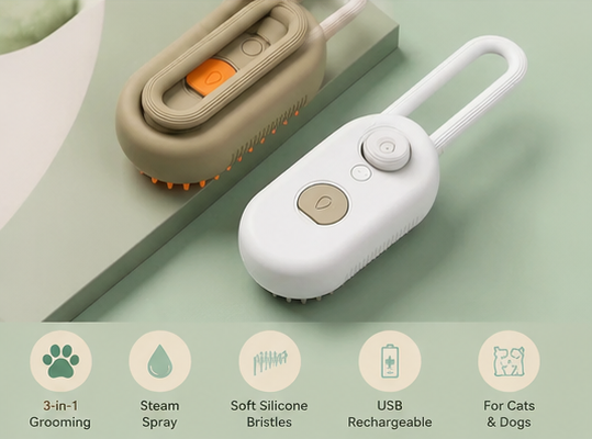 3-in-1 Electric Pet Grooming Brush
